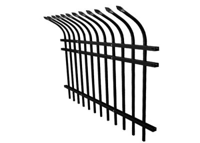 China Euro Garden Metal Dip Galvanised Plastic Coated Wrought Iron Garden Fencing for sale