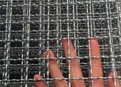 China Wear Resistant 10mm Hole Plain Weave Stainless Steel Crimped Woven Wire Mesh for sale