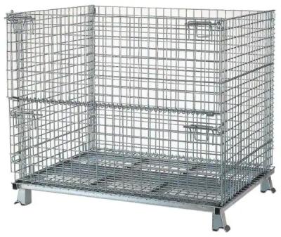 China Industrial Collapsible 500kg Metal Wire Mesh Basket for sale