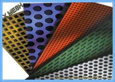 China Round Hole Perforated Metal Mesh , PVC Coated Perforated Aluminum Sheet Metal for sale