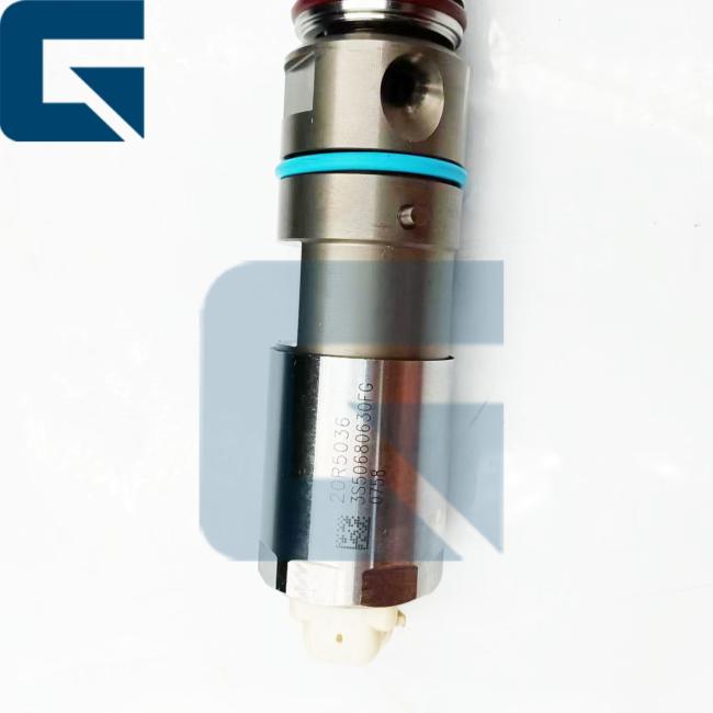 Detailed view of fuel injector components and testing