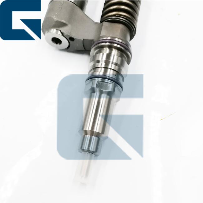 Close-up view of fuel injector components and connections
