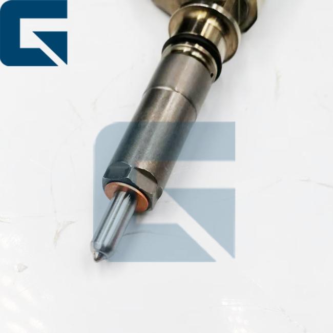 Fuel injector side profile displaying internal components and connections