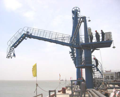 E3 gangway column include ladder front ladder deck ladder rotatable platform upright post install 10000 DWT to 80000 DWT dock