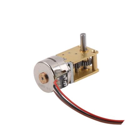 China 15mm Worm Gear Stepper Motor With Worm Gearbox Gear Ratio Selectable for sale