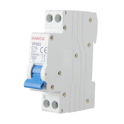 China VF003 NF Certified Miniature Circuit Breaker MCBs With 10000 Electrical Life Rated Voltage Ue 230/400V ~ 240/415V for sale
