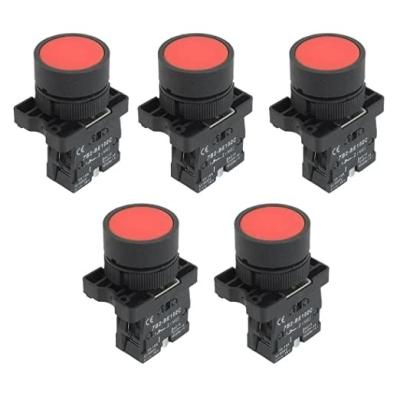 China 600v 10Amp 1 Nc N/C Red Momentary Push Button Switch Panel Mount BE102 for sale