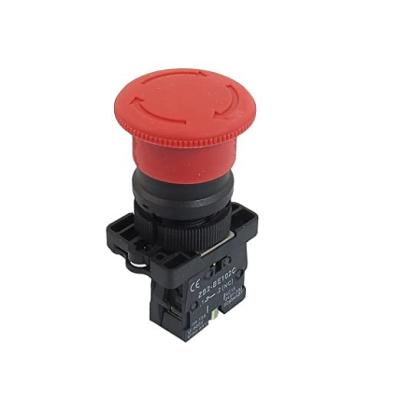 China Interruptor vermelho 600V 10Amp BE102C do botão de parada da emergência do cogumelo do NC N/C à venda