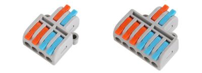 China Two In Four Out Splicing Connector 28~12 Gauge Wire Splice Connector VSC-M Type for sale