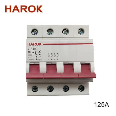 China High-Quality 500,000 Cycles Main Switch Isolator 4 Poles 100A for sale