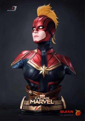 China Resin Captain Marvel Figures Lifesize Bust for sale