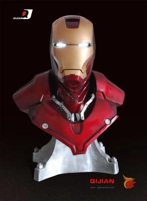 China Decoration Custom Iron Man Bust Statue for sale