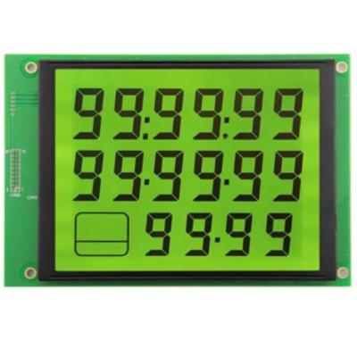 China Painel LCD personalizado, instrumento de controle de temperatura monocromático LCD de armazenamento de energia, STN LCD de segmento amarelo verde à venda