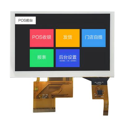 China 5 Inch LCD TFT Touch Display , Industrial Capacitive Touch Screen 800×480 for sale
