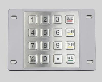 China Waterproof IP65 Metal Numeric Keypad Non Encrypted 16 Keys ATM Pin Keypad for sale