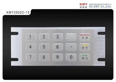 China Metal USB Numeric Keypad Control Platform Vandalproof IP65 with 15 Keys for sale