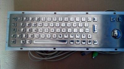 China IP65 Stainless Steel keyboard 65 Keys Backlit Numeric Keypad With Trackball for sale
