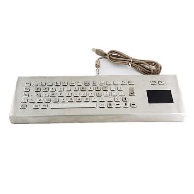 China Desktop 65 Keys SS304 Industrial Metal Keyboard With Touchpad for sale