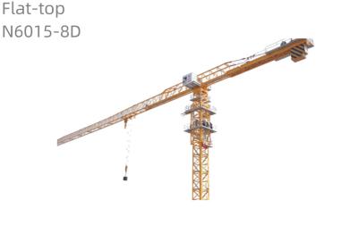 China 8 Ton Flat Top Tower Crane N6015-8D 60m Radium Climbing Type for sale