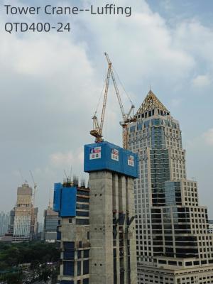 China 24T Luffing Tower Cranes Used To Build Skyscrapers QTD400-24 for sale