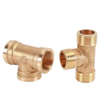 China Industry Water Pipe ANSI JIS DIN Standard Copper Nickel Equal Tee For Threaded Connection for sale