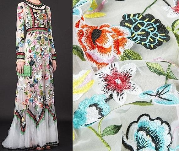 Multi Colored Lace Fabric