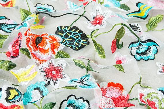 Embroidered Lace Fabric