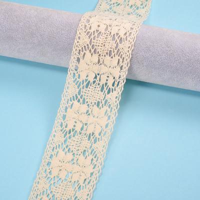 China 1/2 Inch Crochet Lace Ribbon Wedding Decor Package Sewing Cotton Lace Trim for sale