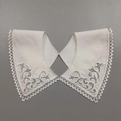 China Beautiful Lace Design Blouse Collar Accoutrement With Applique Technique for sale
