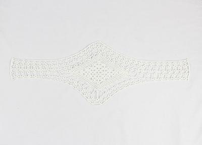 China Water Soluble Embroidered Lace Collar Applique / Bridal Lace Appliques For Gowns for sale