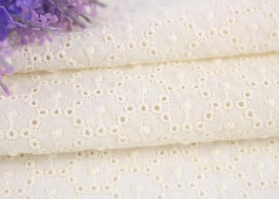 China Soft Feeling Cotton Eyelet Lace Fabric By The Yard For Home Decor Products for sale