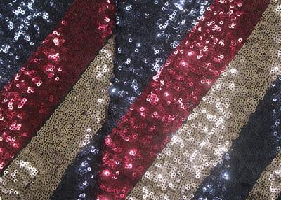 China Multi - Color Embroidered Shiny Sequin Fabric Azo Free For Evening Dress for sale
