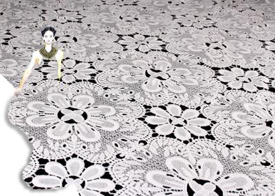 China Azo solúvel em água bordado tela da flor do laço do algodão da guipura de Veneza tingido livre à venda