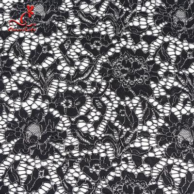 China African French Nylon Lace Fabric For Garment Light Color Fastness for sale
