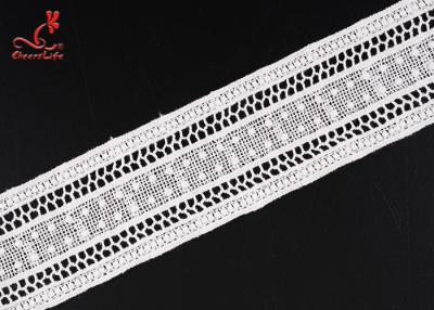 China Material de algodón 100% y ajuste soluble en agua del cordón de la anchura de los 5.2cm para el diseño recto de la cola de la falda en venta
