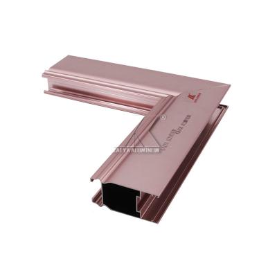 China Rose Gold Extruded Aluminum  Window And Door Profiles - Buy Aluminum Window And Door Profiles for sale