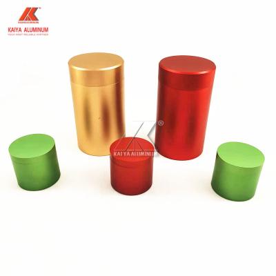 China Travel Empty Tea Storage Round Aluminum Cans T8 With Lids for sale