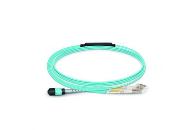 China Multimode MPO Patch Cord Breakout LSZH Optical Fiber Jumpers Single Mode for sale