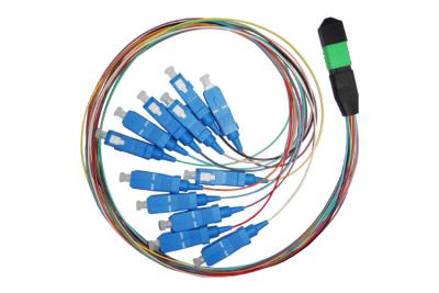 China 0.9mm UPC And APC Hydra Fiber Optic Cable MPO MTP Connector To SC for sale