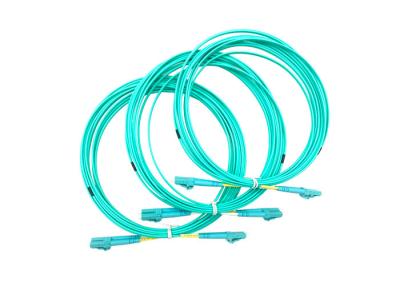 China LC à fibra ótica ótica azul multimodo do cabo de remendo da fibra de Aque LSZH do duplex do LC OM3 à venda