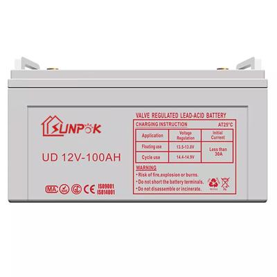China Sunpok 12v gel deep cycle battery 50ah 100ah 120ah 150ah 200ah 300ah solar deep cycle battery à venda