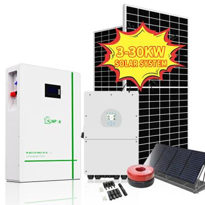 Chine Sunpok 3kw 5kw 10kw solar home system 10 Kw Solar Power System For Prefab Houses à vendre