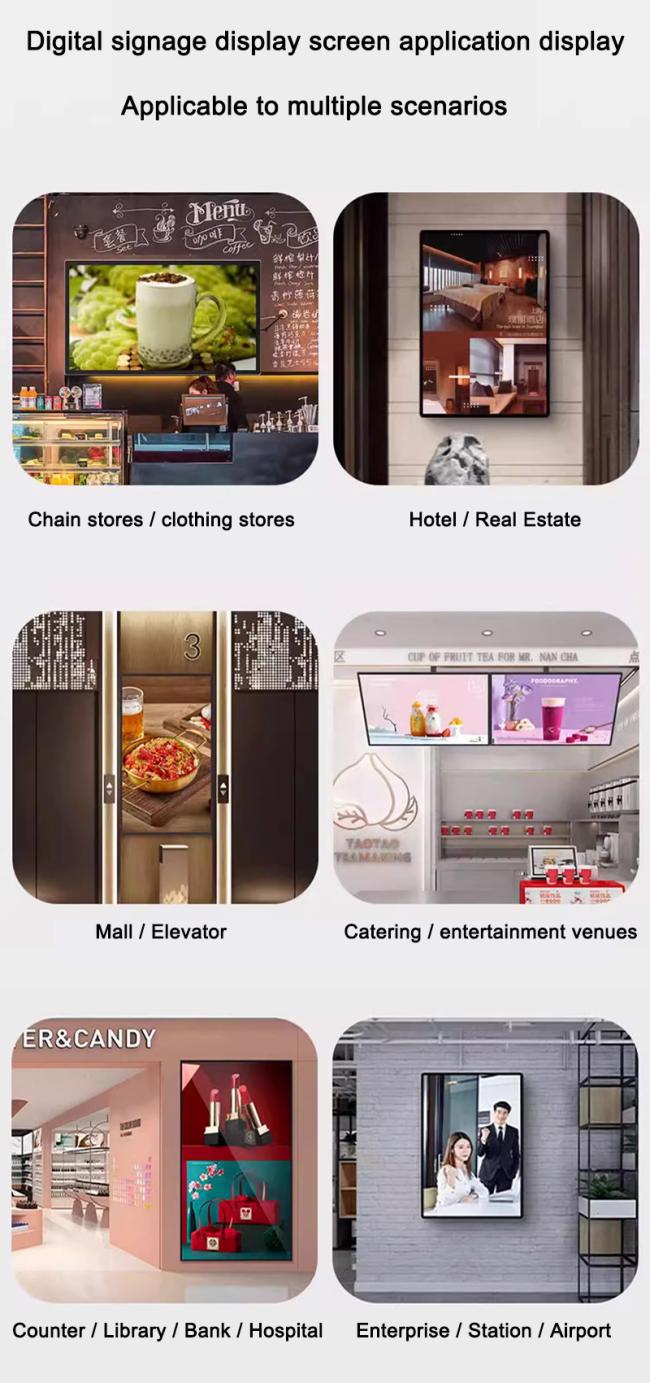 Digital signage showing dynamic content