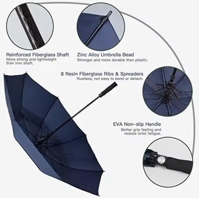 Golf umbrella in use on the course