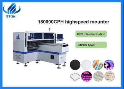 China LED Bulb/Tube/Flexible Strip SMT Mounting Machine 34 Head 180000CPH For LED 3014 for sale