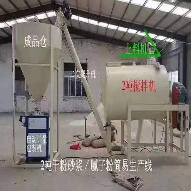Dry mortar plant operation