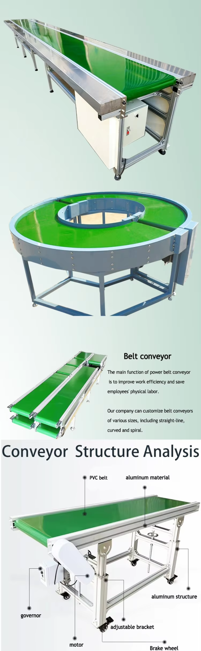Conveyor system application in industrial setting