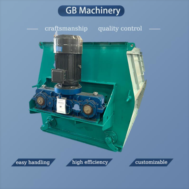 RST industrial mixer front view showing dual-axis design