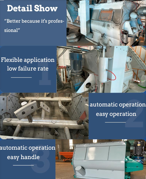 Mixer operational view showing material flow