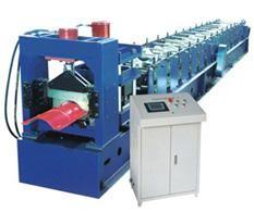 China 4KW Colored Glaze Steel Ridge Cap Roll Forming Equipment 3.0T 300 H-High Grade Steel for sale